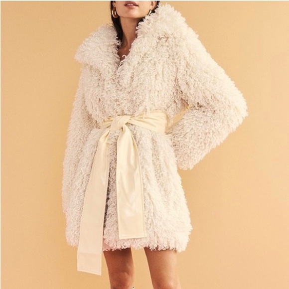 Staud furry coat. Xs-S - Picture 3 of 13